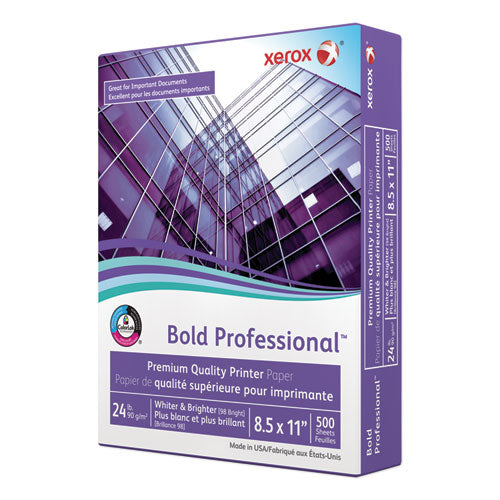 Bold Professional Quality Paper, 98 Bright, 24 lb Bond Weight, 8.5 x 11, White, 500/Ream-(XER3R13038)