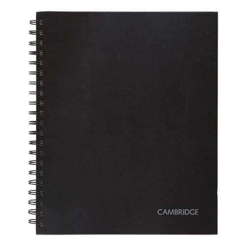 Hardbound Notebook with Pocket, 1-Subject, Wide/Legal Rule, Black Cover, (96) 11 x 8.5 Sheets-(MEA06100)
