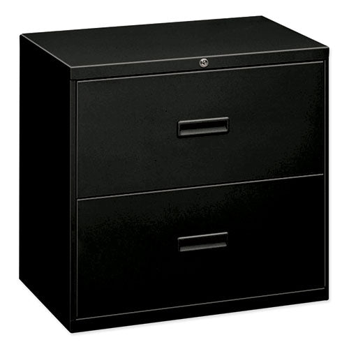 400 Series Lateral File, 2 Legal/Letter-Size File Drawers, Black, 30" x 18" x 28"-(BSX432LP)