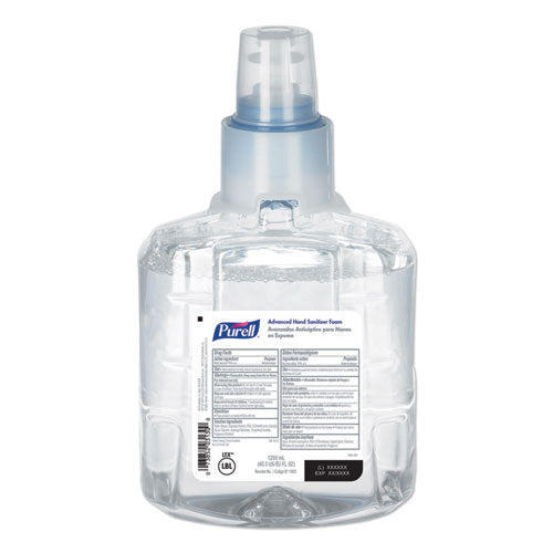 Advanced Hand Sanitizer Foam, For LTX-12 Dispensers, 1,200 mL Refill, Fragrance-Free-(GOJ190502EA)