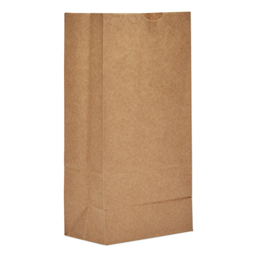 Grocery Paper Bags, 50 lb Capacity, #8, 6.13" x 4.13" x 12.44", Kraft, 500 Bags-(BAGGH8500)