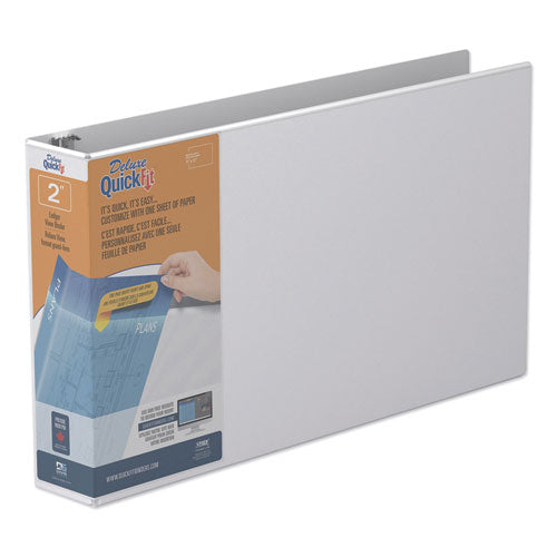 QuickFit Ledger D-Ring View Binder, 3 Rings, 2" Capacity, 11 x 17, White-(STW94030)