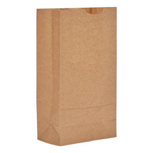 Grocery Paper Bags, 35 lb Capacity, #10, 6.31" x 4.19" x 13.38", Kraft, 500 Bags-(BAGGK10500)