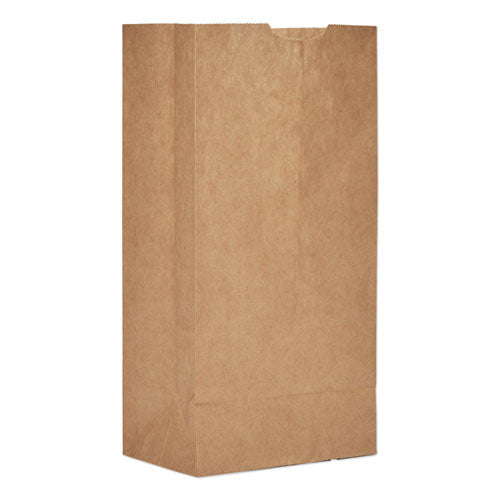 Grocery Paper Bags, 50 lb Capacity, #4, 5" x 3.13" x 9.75", Kraft, 500 Bags-(BAGGX4500)