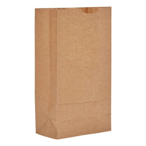Grocery Paper Bags, 57 lb Capacity, #10, 6.31" x 4.19" x 13.38", Kraft, 500 Bags-(BAGGX10500)