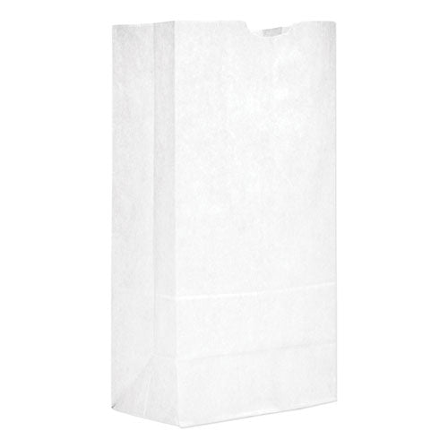 Grocery Paper Bags, 40 lb Capacity, #20, 8.25" x 5.94" x 16.13", White, 500 Bags-(BAGGW20500)