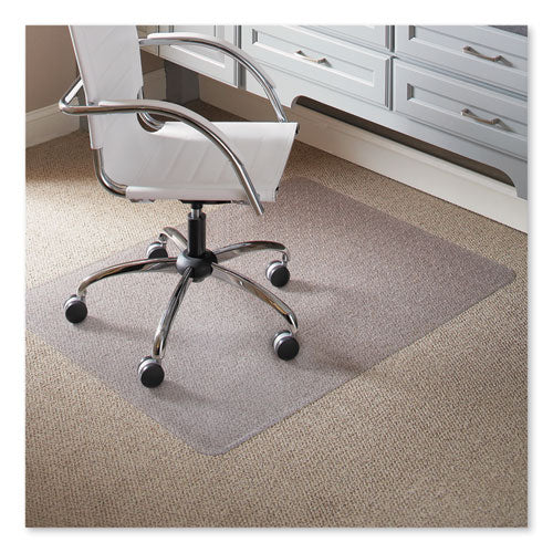 EverLife Light Use Chair Mat for Flat to Low Pile Carpet, Rectangular, 46 x 60, Clear-(ESR120321)