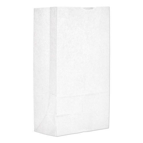 Grocery Paper Bags, 40 lb Capacity, #12, 7.06" x 4.5" x 13.75", White, 500 Bags-(BAGGW12500)