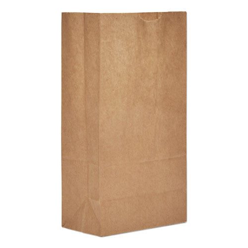 Grocery Paper Bags, 50 lb Capacity, #5, 5.25" x 3.44" x 10.94", Kraft, 500 Bags-(BAGGX5500)