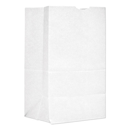 Grocery Paper Bags, 40 lb Capacity, #20 Squat, 8.25" x 5.94" x 13.38", White, 500 Bags-(BAGGW20S500)
