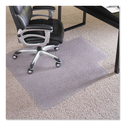 EverLife Intensive Use Chair Mat for High Pile Carpet, Rectangular with Lip, 45 x 53, Clear-(ESR124154)