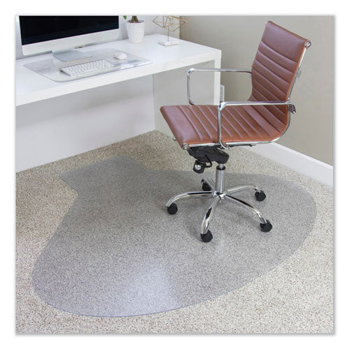 EverLife Chair Mats for Medium Pile Carpet, Contour,  66 x 60, Clear-(ESR122775)