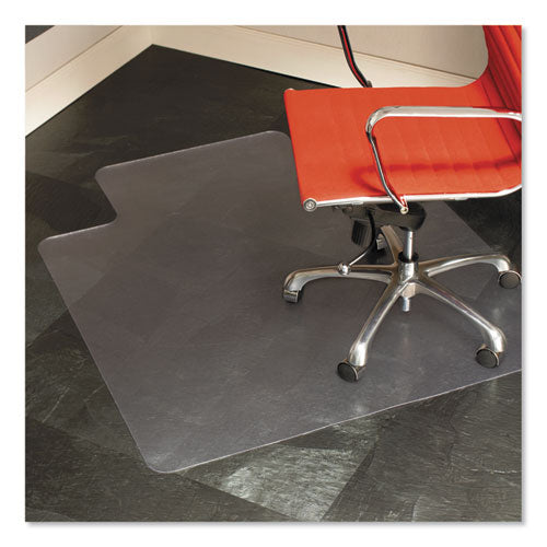EverLife Chair Mat for Hard Floors, Heavy Use, Rectangular with Lip, 45 x 53, Clear-(ESR132123)