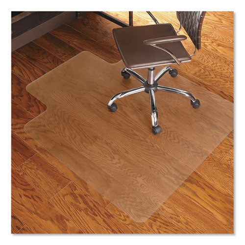 EverLife Chair Mat for Hard Floors, Light Use, Rectangular with Lip, 45 x 53, Clear-(ESR131823)
