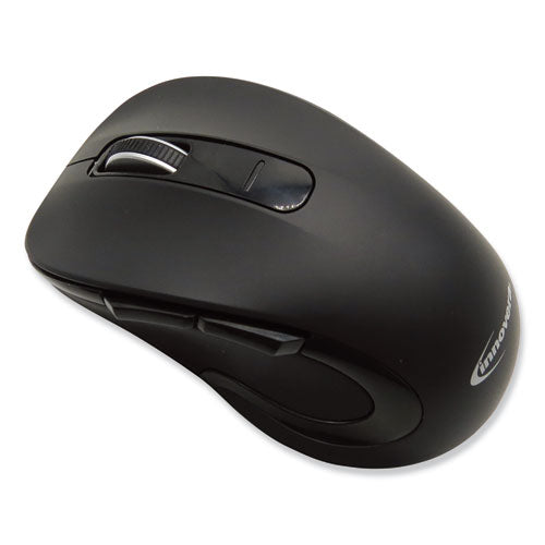 Mid-Size Wireless Optical Mouse with Micro USB, 2.4 GHz Frequency/26 ft Wireless Range, Right Hand Use, Black-(IVR61500)