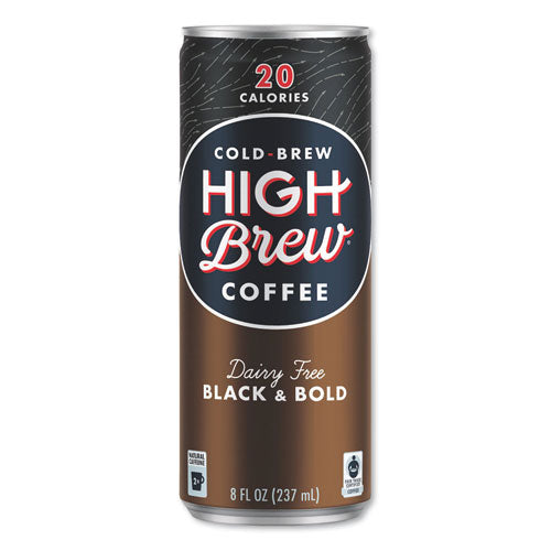 Cold Brew Coffee + Protein, Black and Bold, 8 oz Can, 12/Pack-(HIH00504)