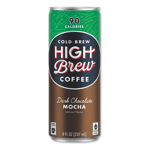 Cold Brew Coffee + Protein, Dark Chocolate Mocha, 8 oz Can, 12/Pack-(HIH00503)