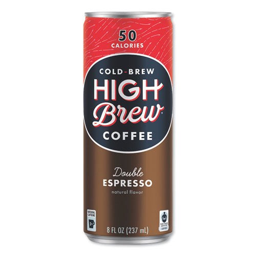 Cold Brew Coffee + Protein, Double Expresso, 8 oz Can, 12/Pack-(HIH00500)