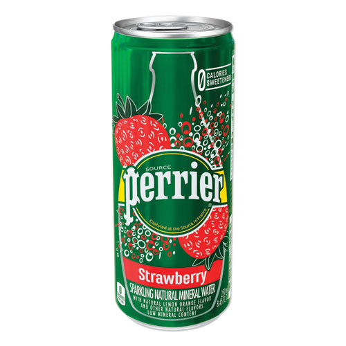 Sparkling Natural Mineral Water, Strawberry, 8.45 oz Can, 10 Cans/Pack-(PRR12316295)