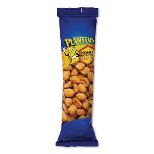 Honey Roasted Peanuts, 2.5 oz Tube, 15/Box-(PTN01652)
