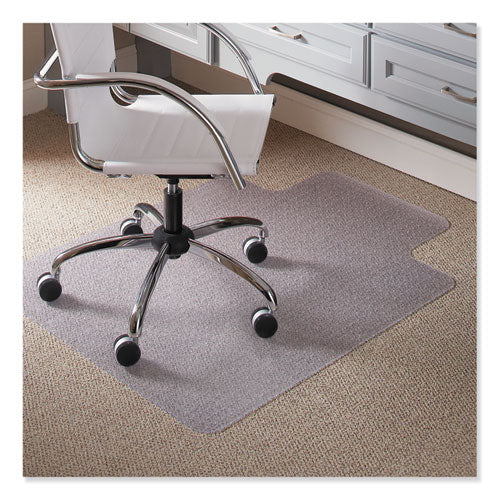 EverLife Light Use Chair Mat for Flat to Low Pile Carpet, Rectangular with Lip, 45 x 53, Clear-(ESR120123)