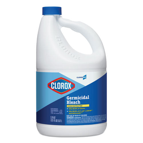 Concentrated Germicidal Bleach, Regular, 121 oz Bottle, 3/Carton-(CLO30966CT)