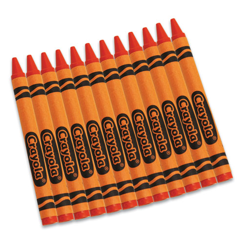 Bulk Crayons, Orange, 12/Box-(CYO520836036)