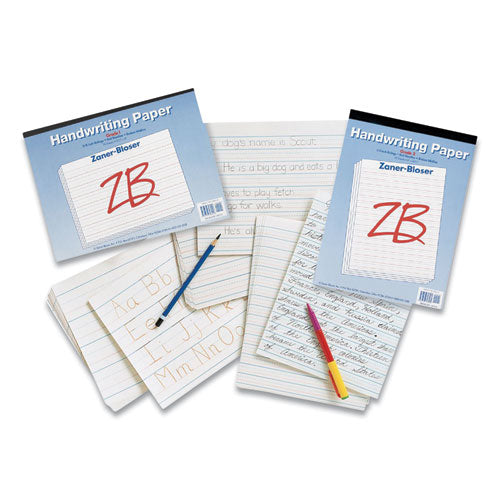 Multi-Program Handwriting Paper, 30 lb Bond Weight, 3/4" Long Rule, Two-Sided, 8 x 10.5, 500/Pack-(ZNBZP2609)