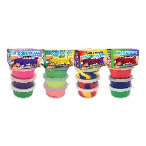 Fidget Putty Activity Set, Random Color and Theme Assortment, Ages 5 and Up, 3/Pack-(ZOR2922)