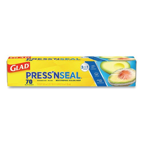 Pressn Seal Food Plastic Wrap, 70 Square Foot Roll, 12 Rolls/Carton-(CLO70441)