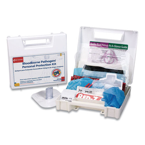 Bloodborne Pathogen and Personal Protection Kit with Microshield, 26 Pieces, Plastic Case-(FAO217O)