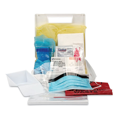 Bloodborne Pathogen Spill Clean Up Kit with CPR Pack, 31 Pieces, Plastic Case-(FAO216O)