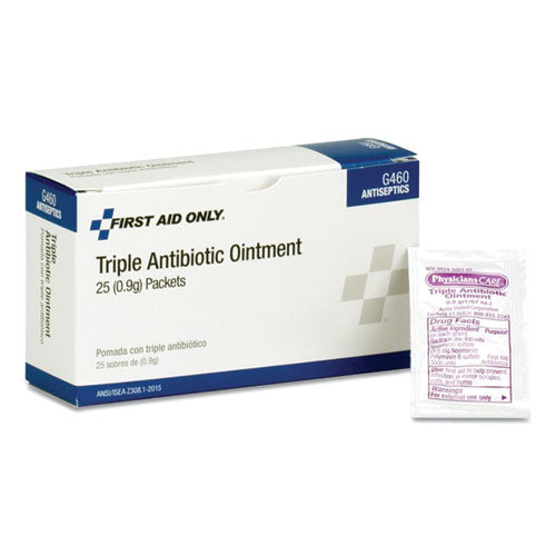 Triple Antibiotic Ointment, 0.03 oz Packet, 25/Box-(FAOG460)