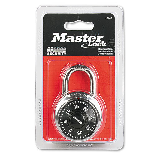 Combination Lock, Stainless Steel, 1.87" Wide, Silver-(MLK1500D)
