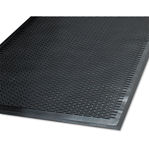 Clean Step Outdoor Rubber Scraper Mat, Polypropylene, 48 x 72, Black-(MLL14040600)