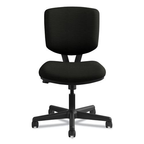 Volt Series Leather Task Chair with Synchro-Tilt, Supports Up to 250 lb, 18" to 22.25" Seat Height, Black-(HON5703SB11T)