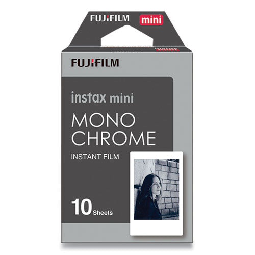 Monochrome Instax Film, Black and White, 10 Sheets-(FUJ600017161)