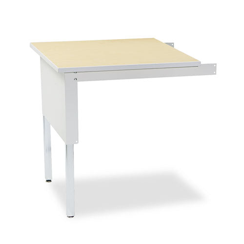 Mailflow-To-Go Mailroom System Table, Square, 30w x 30d x 29 to 36h, Pebble Gray-(MLNTB30PG)