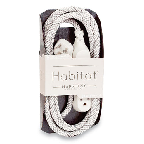 Habitat Accent Collection Braided AC Extension Cord, 8 ft, 13 A, French Gray-(TSZ360420)