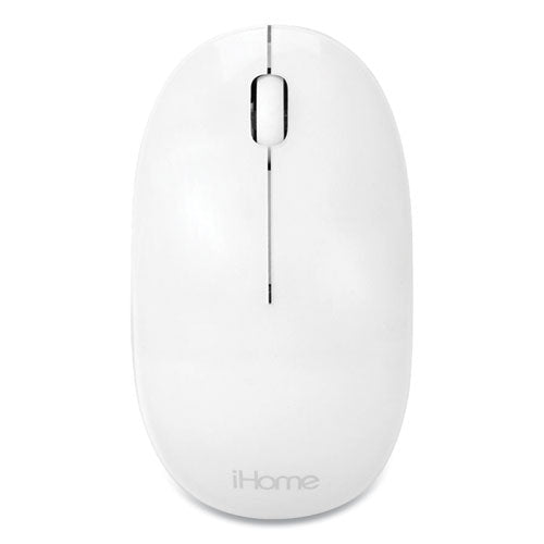 iMac Wireless Laser Mouse, 10 ft Wireless Range, Left/Right Hand Use, White/Silver-(IHMIMACM110W)