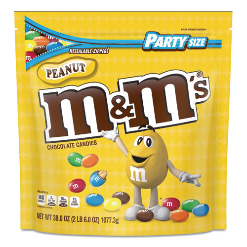 Milk Chocolate Candies, Milk Chocolate and Peanuts, 38 oz Bag-(MNM55116)