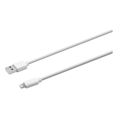 USB Apple Lightning Cable, 10 ft, White-(IVR30022)