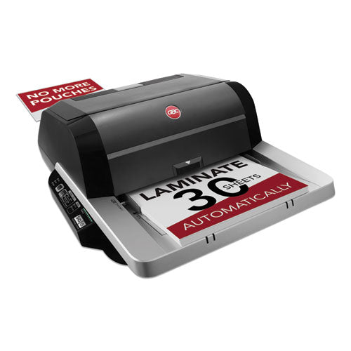 Foton 30 Automated Pouch-Free Laminator, Two Rollers, 1" Max Document Width, 5 mil Max Document Thickness-(GBCFOTON30120NA)