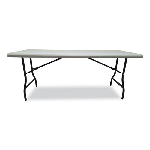 IndestrucTable Industrial Folding Table, Rectangular Top, 2,000 lb Capacity, 72w x 30d x 29h, Platinum-(ICE65223)