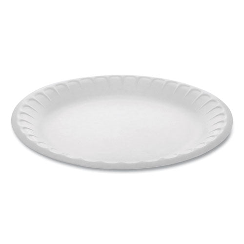 Placesetter Satin Non-Laminated Foam Dinnerware, Plate, 9" dia, White, 500/Carton-(PCT0TH10009)