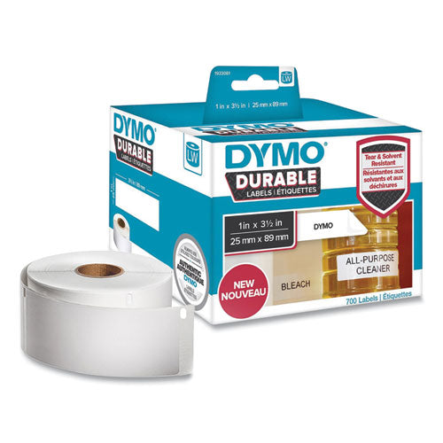 LW Durable Multi-Purpose Labels, 1" x 3.5", White, 700 Labels/Roll-(DYM1933081EA)