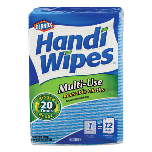 Handi Wipes, 21 x 11, Blue, 36 Wipes/Pack, 4 Packs/Carton-(CLO78225)