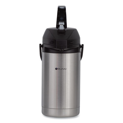 3 Liter Lever Action Airpot, Stainless Steel/Black-(BUNAIRPOT30)