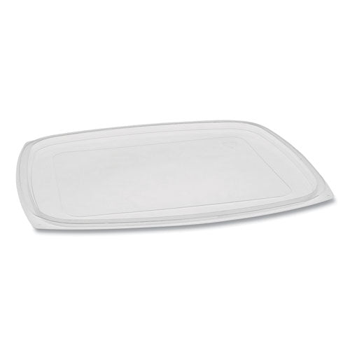 Showcase Deli Container Lid, Flat Lid For 3-Compartment 48/64 oz Containers, 9 x 7.38 x 0.19, Clear, Plastic, 220/Carton-(PCTYCI85300)