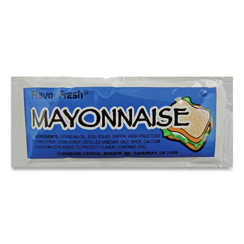 Condiment Packets, Mayonnaise, 0.32 oz Packet, 200/Carton-(FLV80005)